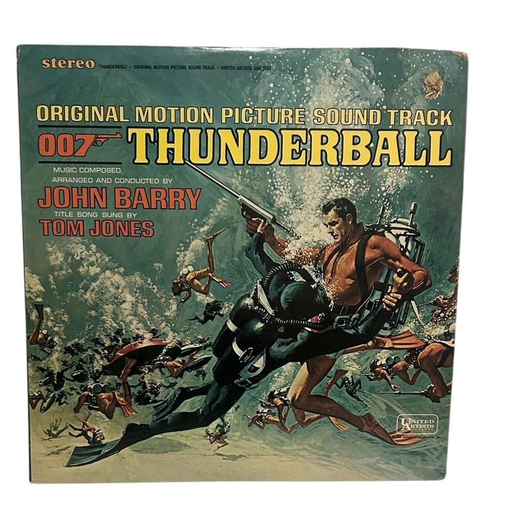United Artist Vintage 007 Thunderball Original Soundtrack Vinyl Tom Jones